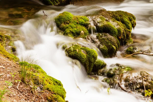 Small forest cascade horizontal shot, Krka national park, Croati — Stock Photo, Image