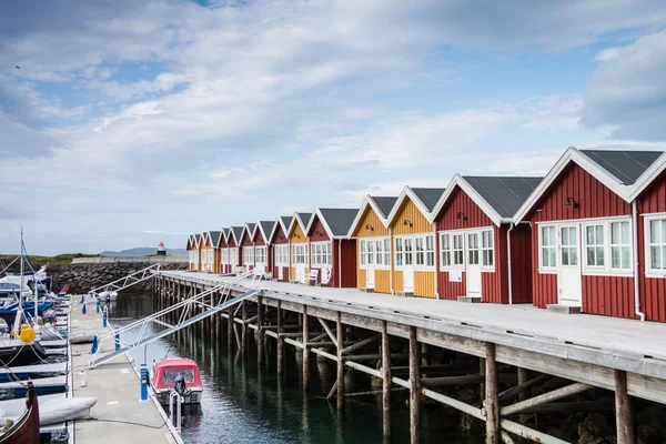 Houses for boat servicing in Northern Norway — Stock Photo, Image