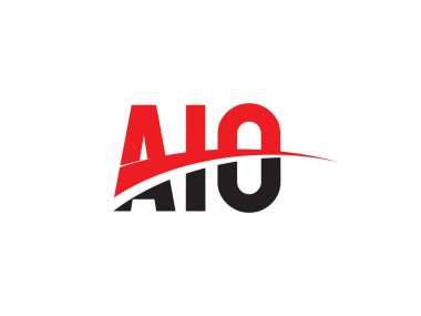 AIO ilk harf logo tasarım vektör şablonu. kurumsal iş kimliği için yaratıcı sembol.