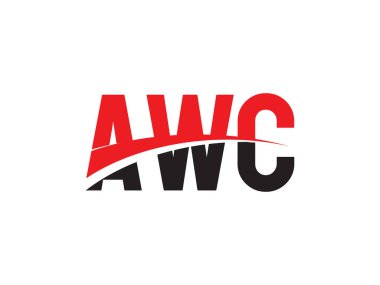 AWC ilk harf logo tasarım vektör şablonu. kurumsal iş kimliği için yaratıcı sembol.