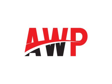 AWP ilk harf logo tasarım vektör şablonu. kurumsal iş kimliği için yaratıcı sembol.