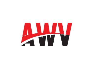 AWV ilk harf logo tasarım vektör şablonu. kurumsal iş kimliği için yaratıcı sembol.