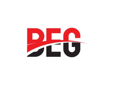 Vektör Illustration, kırmızı siyah ilk harfler, BEG