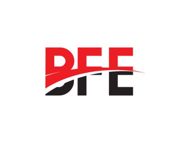 Vektör İllüstrasyonu, kırmızı siyah ilk harfler, BFE