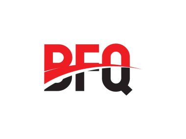 Vektör Illustration, kırmızı siyah ilk harfler, BFQ