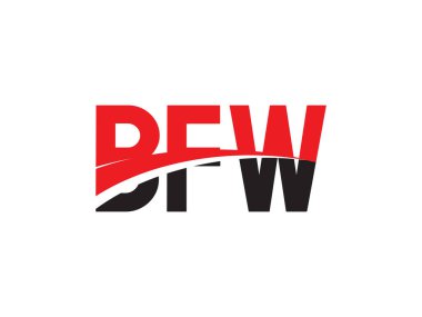 BFW ilk harf logo tasarım vektör şablonu. kurumsal iş kimliği için yaratıcı sembol.