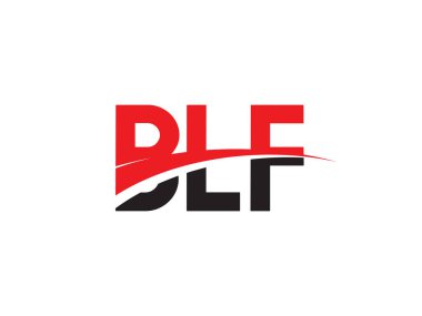 Vektör İllüstrasyonu, kırmızı siyah ilk harfler, BLF