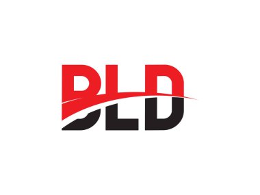 Vektör İllüstrasyonu, kırmızı siyah ilk harfler, BLD