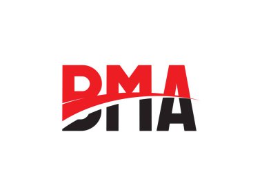 Vektör İllüstrasyonu, kırmızı siyah ilk harfler, BMA