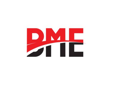 Vektör İllüstrasyonu, kırmızı siyah ilk harfler, BME