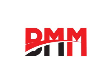 Vektör İllüstrasyonu, kırmızı siyah ilk harfler, BMM