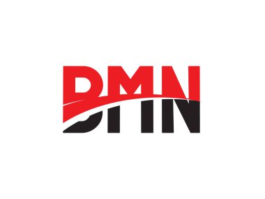 Vektör İllüstrasyonu, kırmızı siyah ilk harfler, BMN