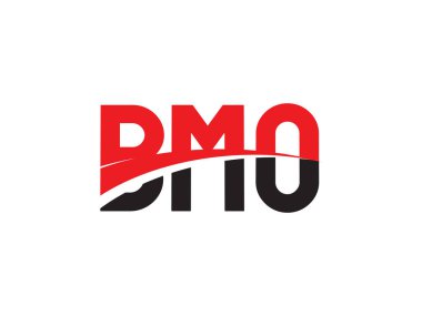 Vektör Illustration, kırmızı siyah ilk harfler, BMO