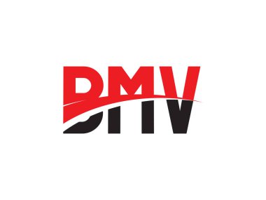 Vektör İllüstrasyonu, kırmızı siyah ilk harfler, BMV