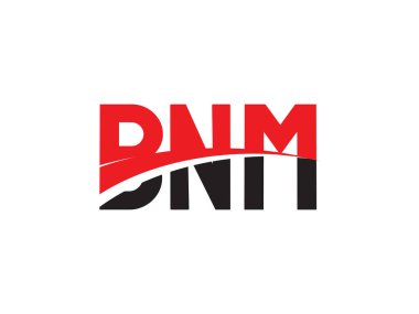 Vektör İllüstrasyonu, kırmızı siyah ilk harfler, BNM