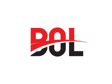 Vektör İllüstrasyonu, kırmızı siyah ilk harfler, BOL