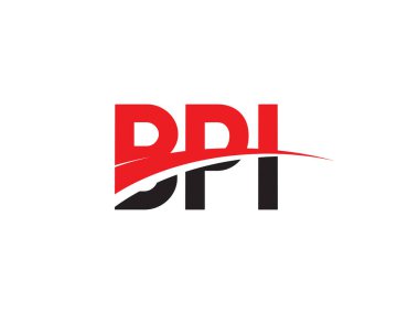 Vektör İllüstrasyonu, kırmızı siyah ilk harfler, BPI