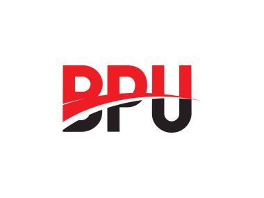 Vektör Illustration, kırmızı siyah ilk harfler, BPU