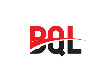 Vektör Illustration, kırmızı siyah ilk harfler, BQL