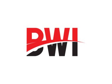 BWI Harf İlk Logo Tasarım Vektörü İllüstrasyonu