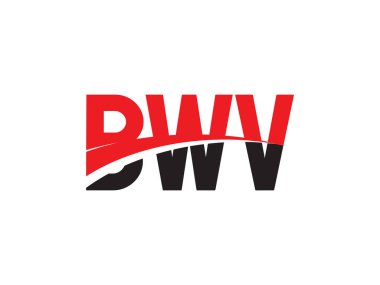 BWV Harf İlk Logo Tasarım Vektörü İllüstrasyonu