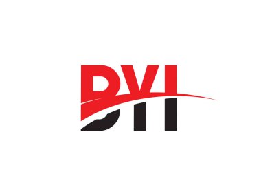 BYI Harf İlk Logo Tasarım Vektörü İllüstrasyonu