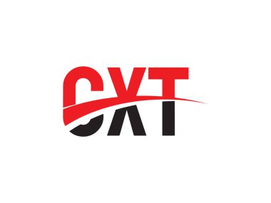 Vektör Illustration, kırmızı siyah ilk harfler, CXT