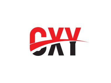 Vektör Illustration, kırmızı siyah ilk harfler, CXY