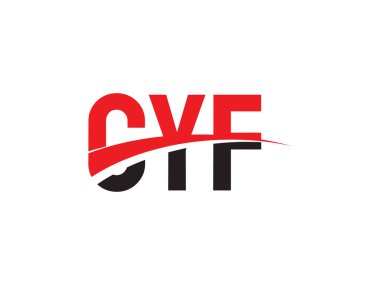 Vektör Illustration, kırmızı siyah ilk harfler, CYF