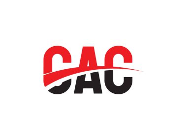Vektör İllüstrasyonu, kırmızı siyah ilk harfler, CAC