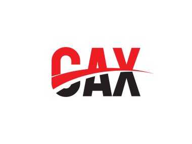 Vektör İllüstrasyonu, kırmızı siyah ilk harfler, CAX