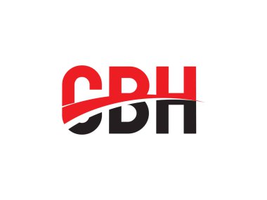 Vektör Illustration, kırmızı siyah ilk harfler, CBH