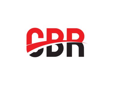 Vektör İllüstrasyonu, kırmızı siyah ilk harfler, CBR