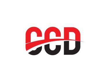 Vektör İllüstrasyonu, kırmızı siyah ilk harfler, CCD