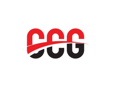 Vektör İllüstrasyonu, kırmızı siyah ilk harfler, CCG