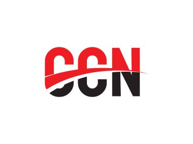 Vektör İllüstrasyonu, kırmızı siyah ilk harfler, CCN