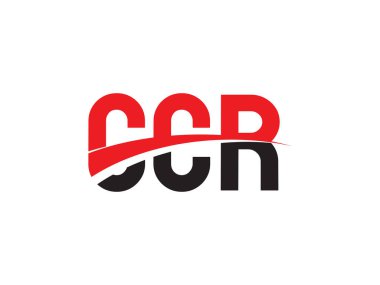 Vektör İllüstrasyonu, kırmızı siyah ilk harfler, CCR