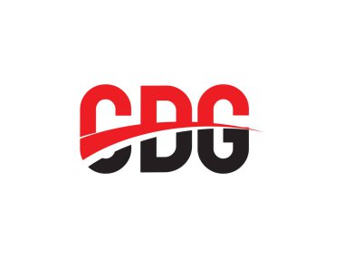 Vektör İllüstrasyonu, kırmızı siyah ilk harfler, CDG