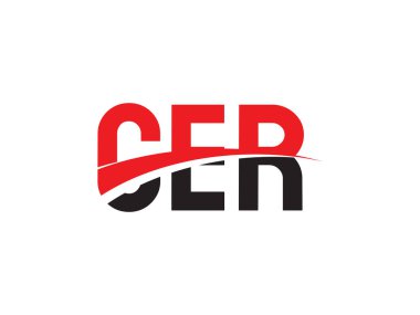 Vektör Illustration, kırmızı siyah ilk harfler, CER