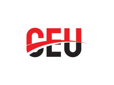 vektör İllüstrasyonu, kırmızı siyah ilk harfler, CEU