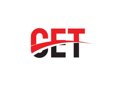 Vektör Illustration, kırmızı siyah ilk harfler, CET