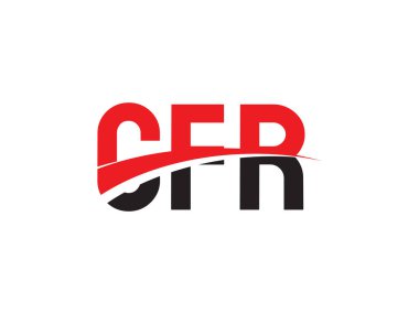 Vektör İllüstrasyonu, kırmızı siyah ilk harfler, CFR