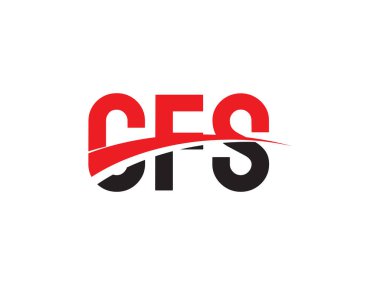 Vektör Illustration, kırmızı siyah ilk harfler, CFS