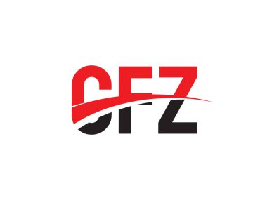 Vektör Illustration, kırmızı siyah ilk harfler, CFZ