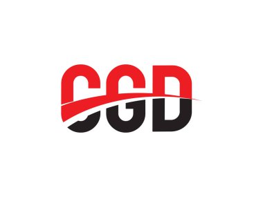 Vektör İllüstrasyonu, kırmızı siyah ilk harfler, CGD