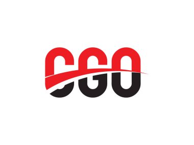 Vektör İllüstrasyonu, kırmızı siyah ilk harfler, CGO