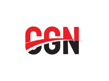 Vektör İllüstrasyonu, kırmızı siyah ilk harfler, CGN