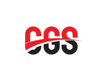 Vektör İllüstrasyonu, kırmızı siyah ilk harfler, CGS