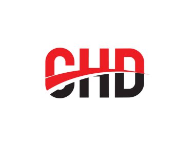 Vektör İllüstrasyonu, kırmızı siyah ilk harfler, CHD