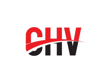 Vektör İllüstrasyonu, kırmızı siyah ilk harfler, CHV